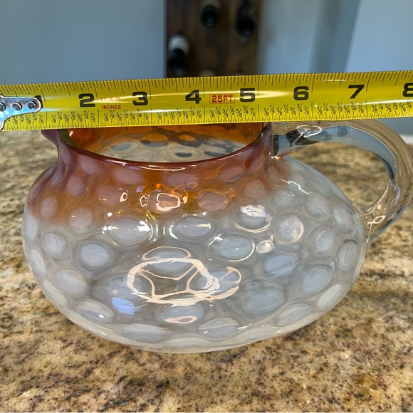 Victorian thumb print opalescent pitcher - Picture 8 of 10